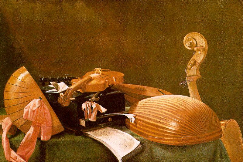 Evaristo Baschenis Still Life of Musical Instruments oil painting picture